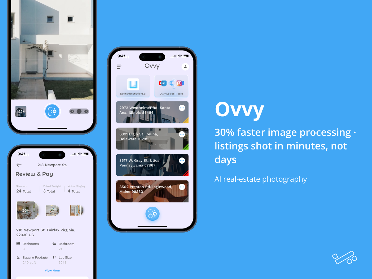 Ovvy — Real Estate · AI app screen