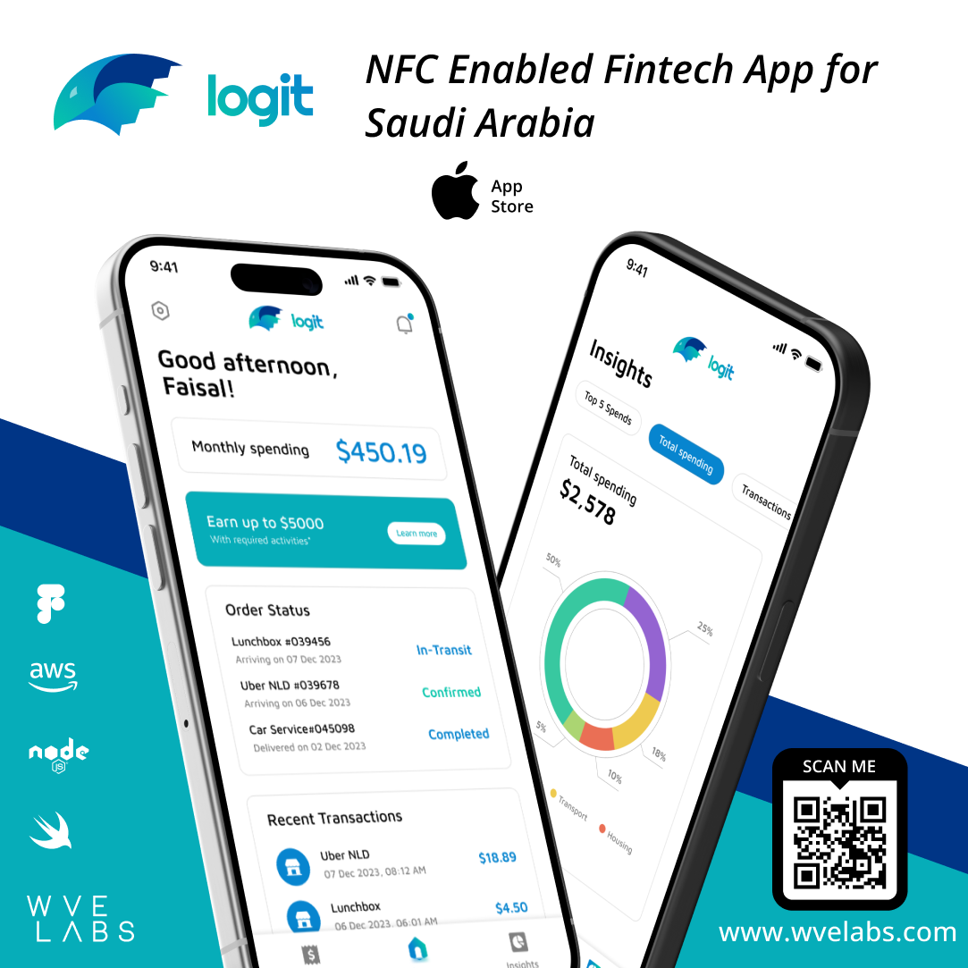 LogIt — Fintech app screen