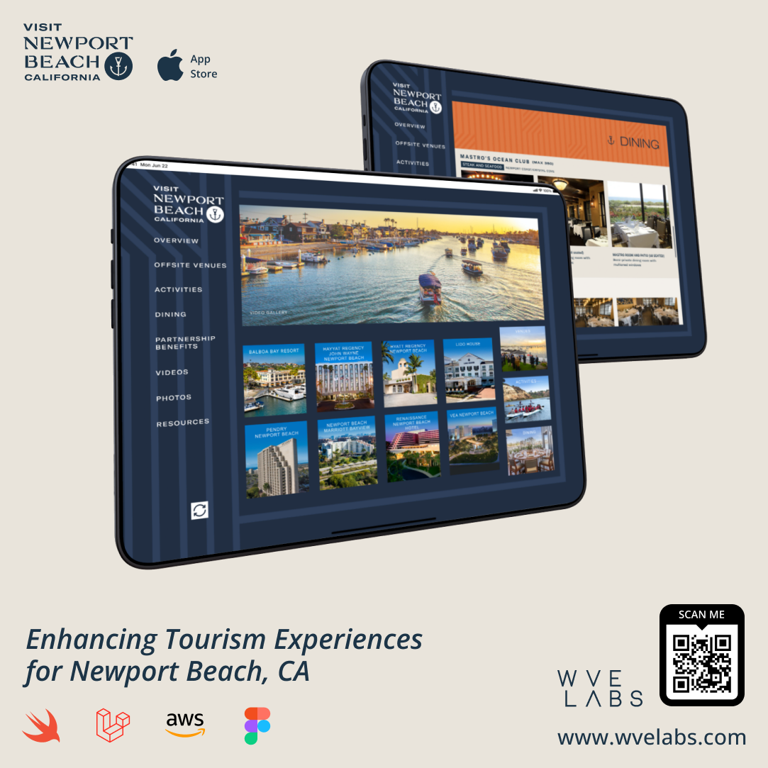 Visit Newport Beach — Tourism app screen