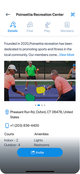 DinkLink — Sports & Community app screen