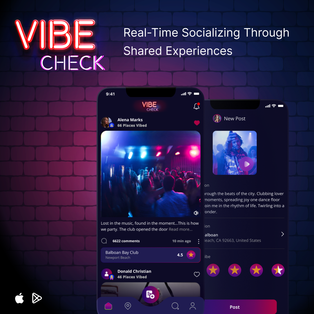 Vibe Check — Social app screen