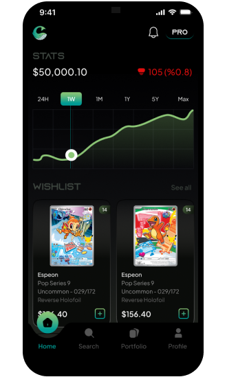 CardWhale — Collectibles Fintech app screen