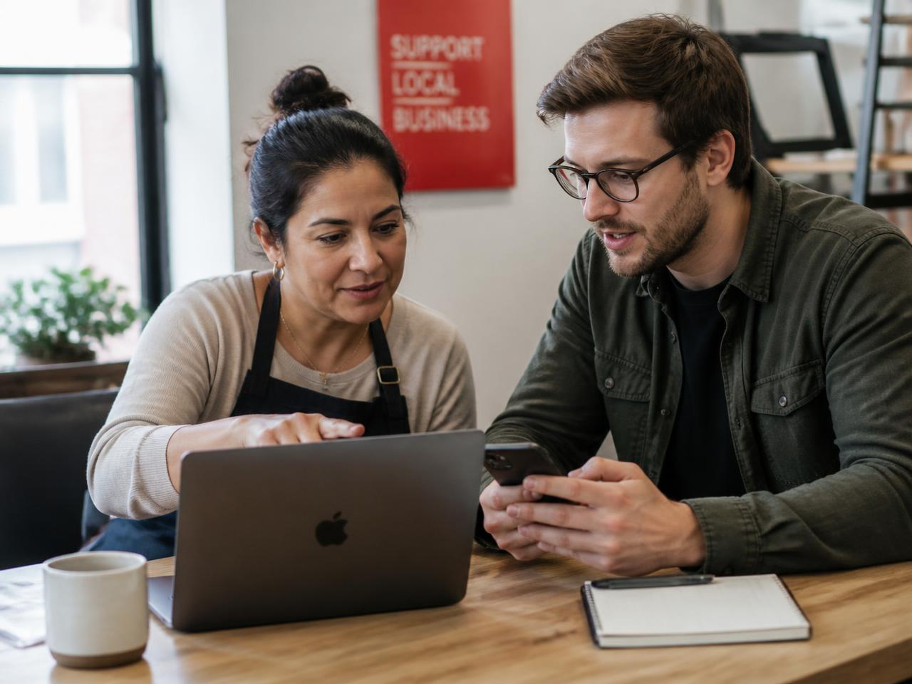 A ecommerce business owner planning a custom app with a Wve Labs developer